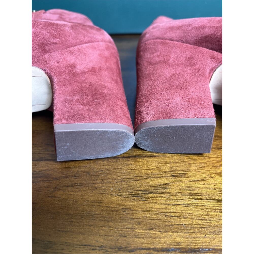 Sam Edelman Niomi Pull On Pointed Toe Ankle Bootie Paprika Red Suede Size 9.5 - Picture 6 of 11